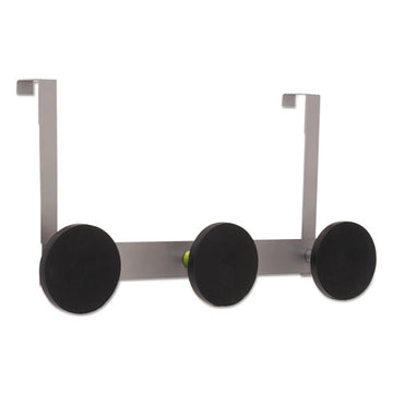 Alba™ Over The Door Coat Hook, Metal And Plastic, 3 Pegs, Black freeshipping - TVN Wholesale